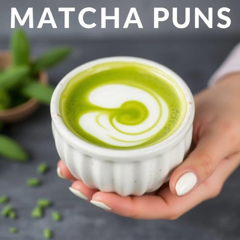 matcha puns illustration