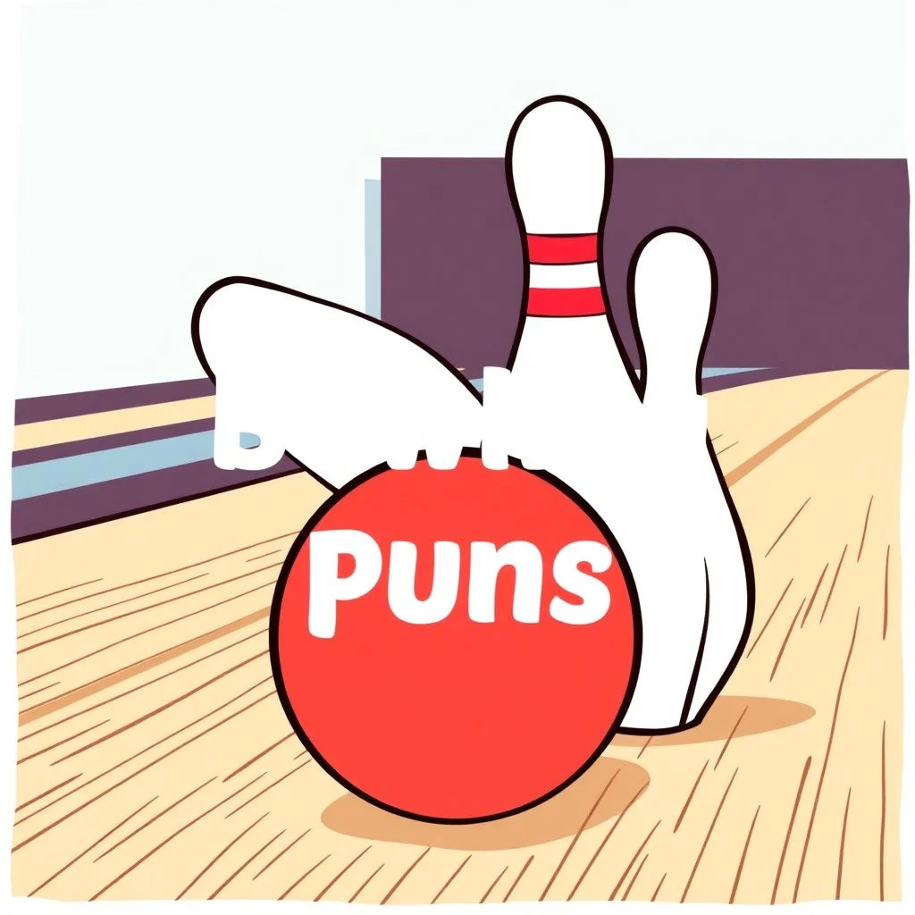 bowling puns illustration