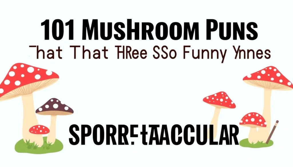 mushroom puns — 101 Mushroom Puns That Are So Funny They\'re Spore-tacular