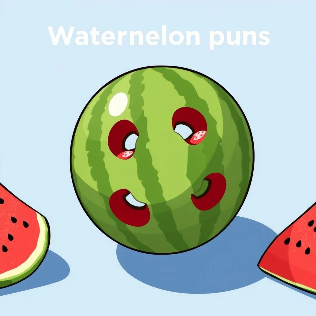 watermelon puns illustration