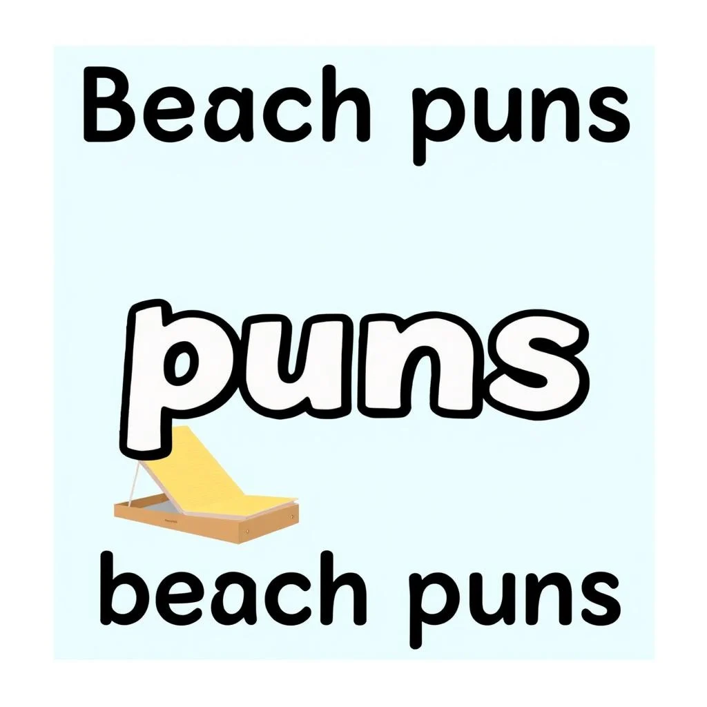 beach puns illustration