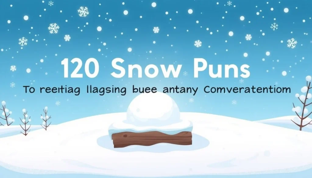 snow puns — 120 Snow Puns to Break the Ice in Any Conversation