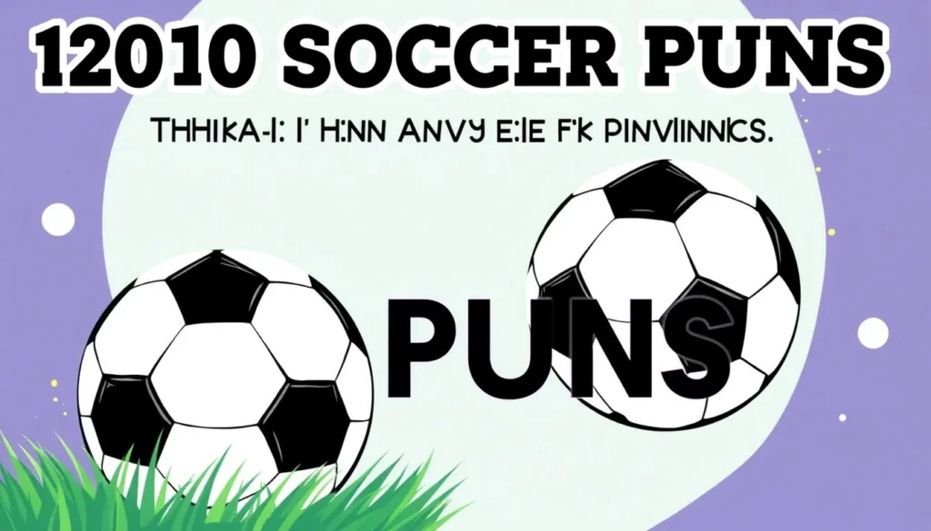 soccer puns — 120 Soccer Puns That Will Have You Kicking With Laughter