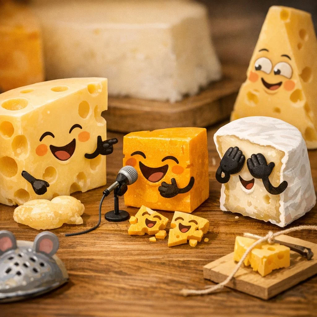 cheese puns illustration