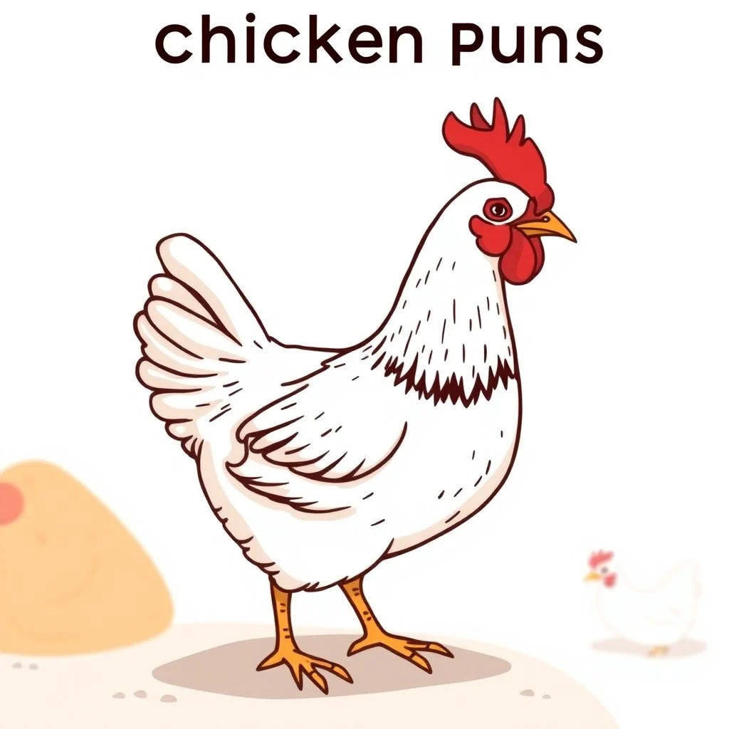 chicken puns illustration