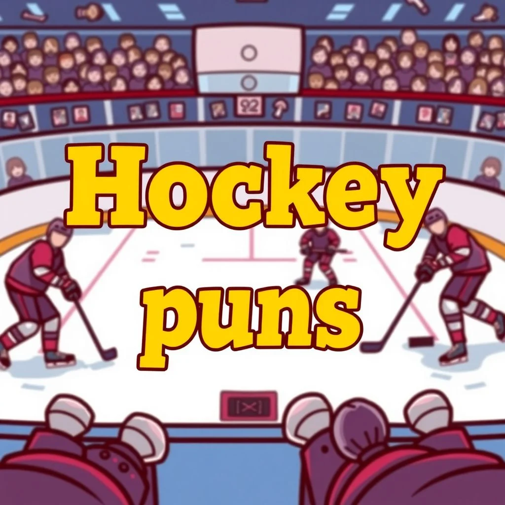 hockey puns illustration