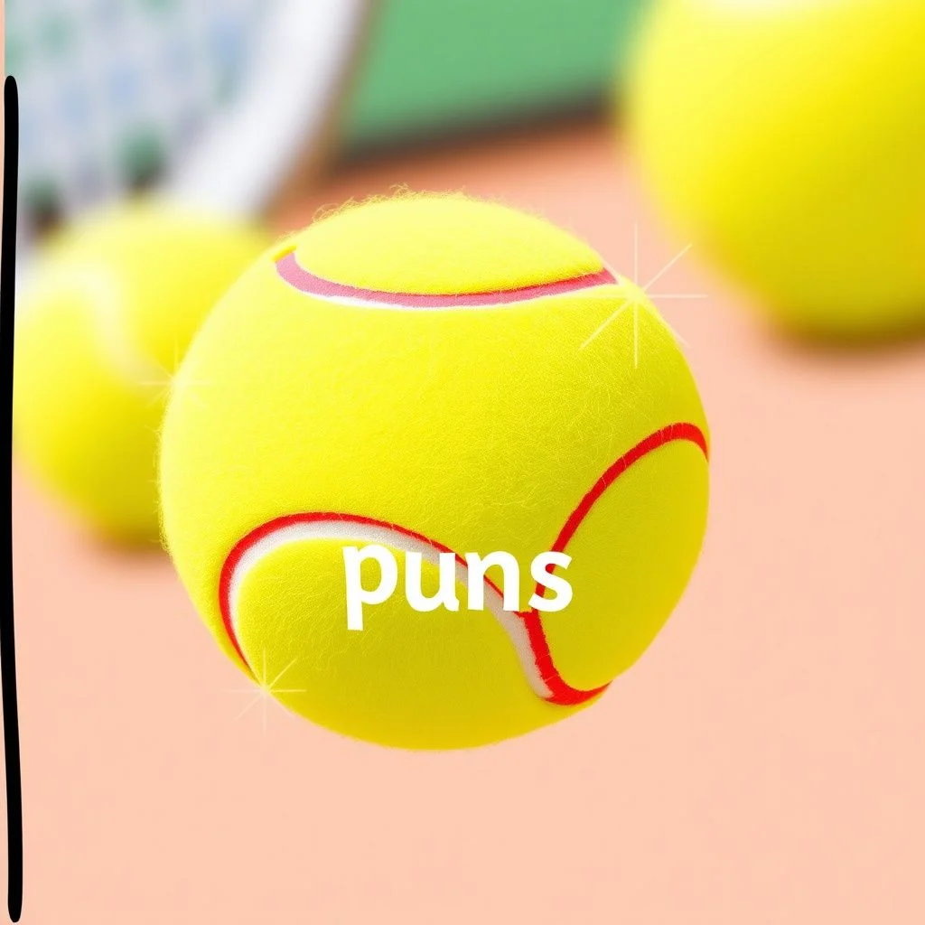 tennis puns illustration