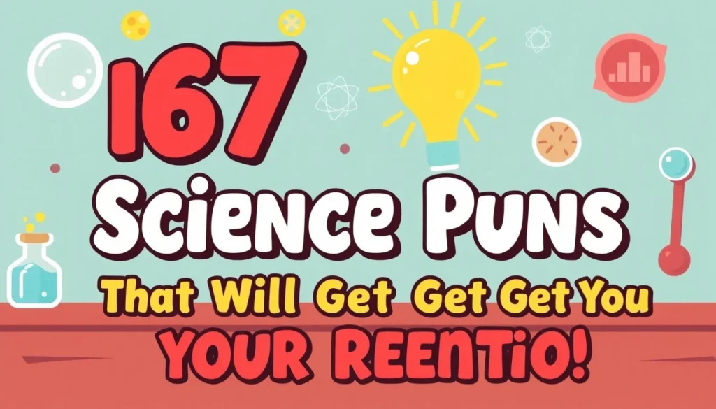 science puns — 167 Science Puns That Will Get a Great Reaction