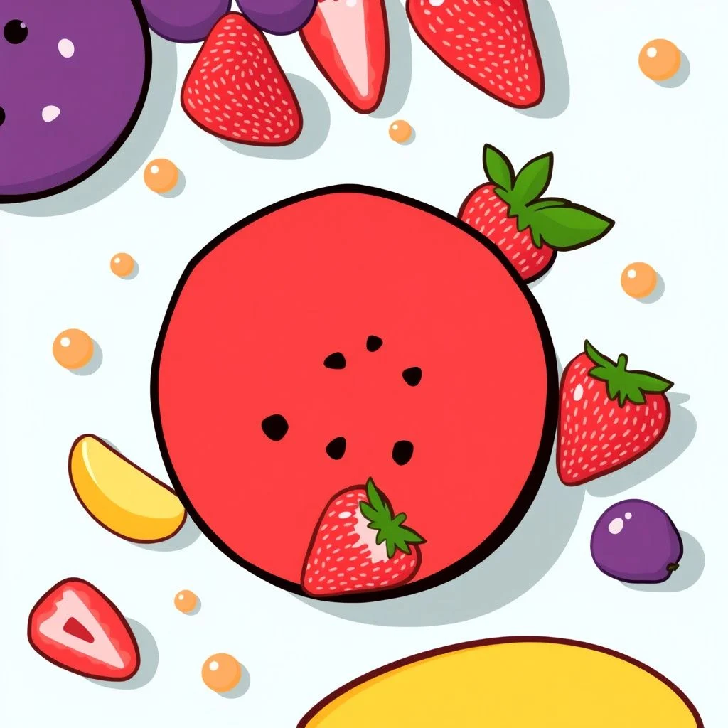 fruit puns illustration