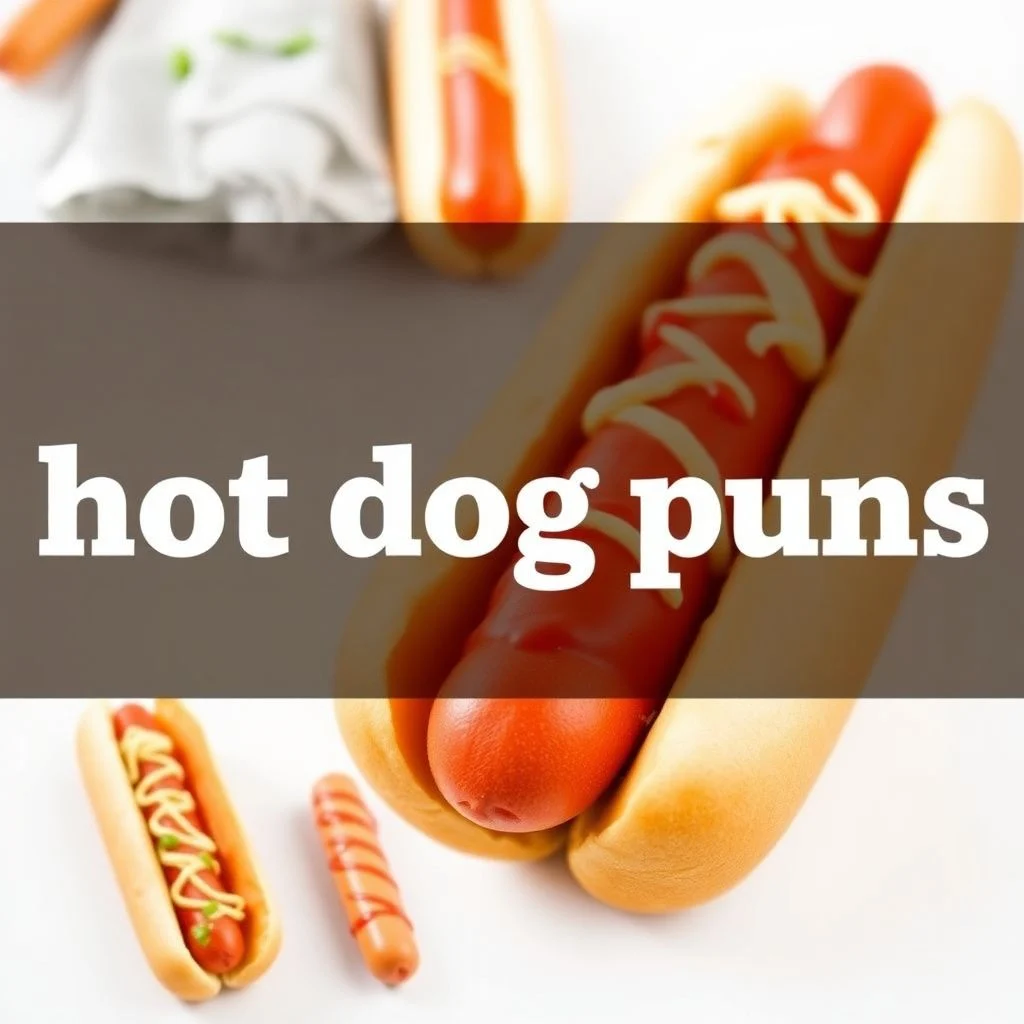 hot dog puns illustration