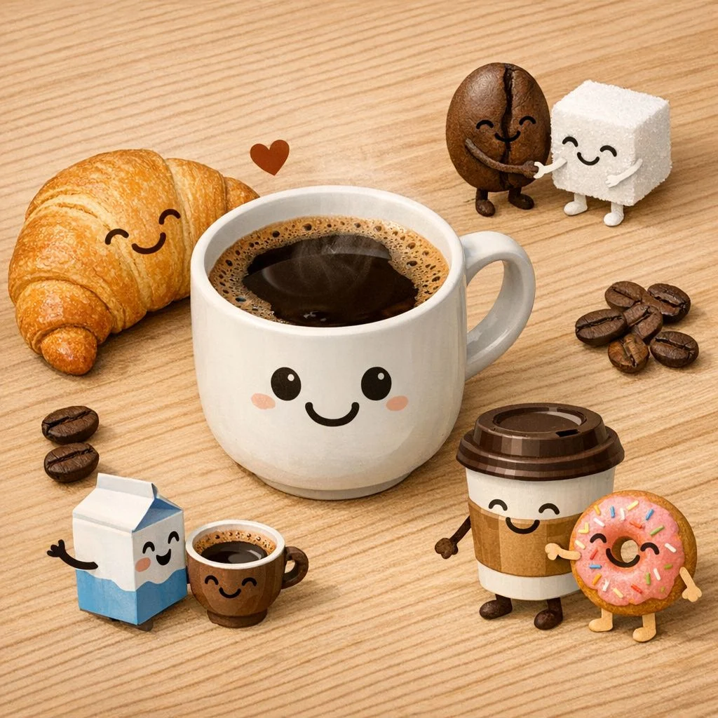 coffee puns illustration