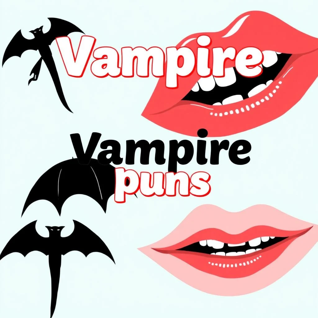 vampire puns illustration