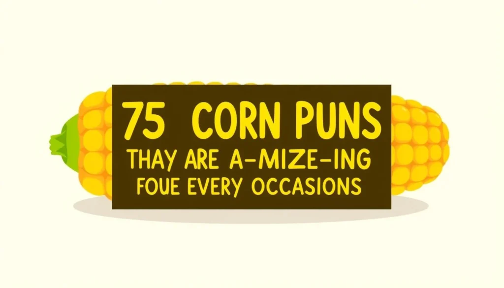 corn puns — 75 Corn Puns That Are A-Maize-Ing for Every Occasion