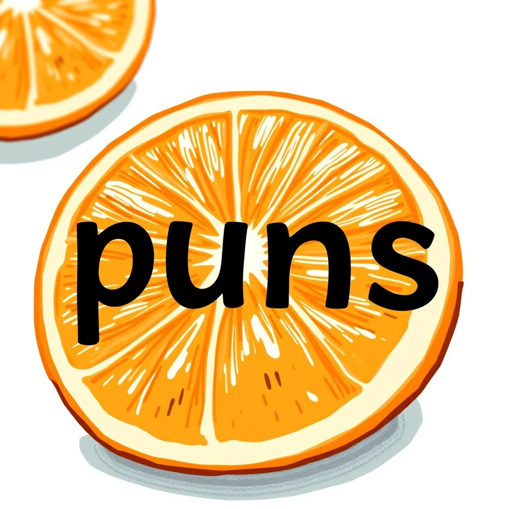 orange puns illustration