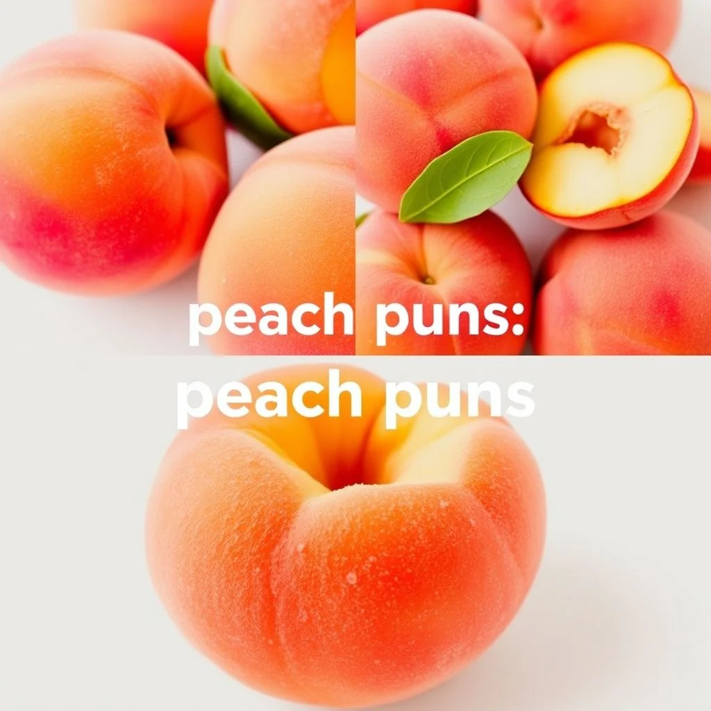 peach puns illustration