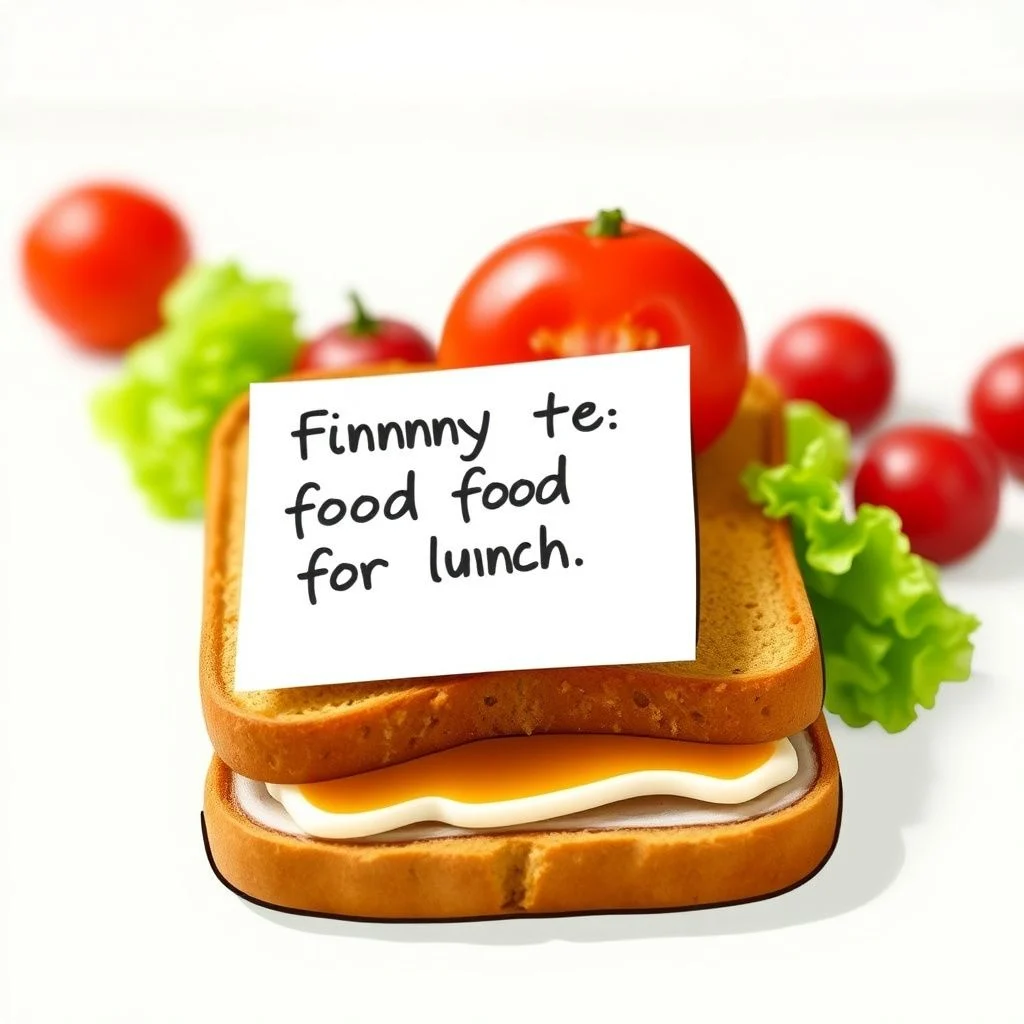 funny food puns for lunch notes illustration