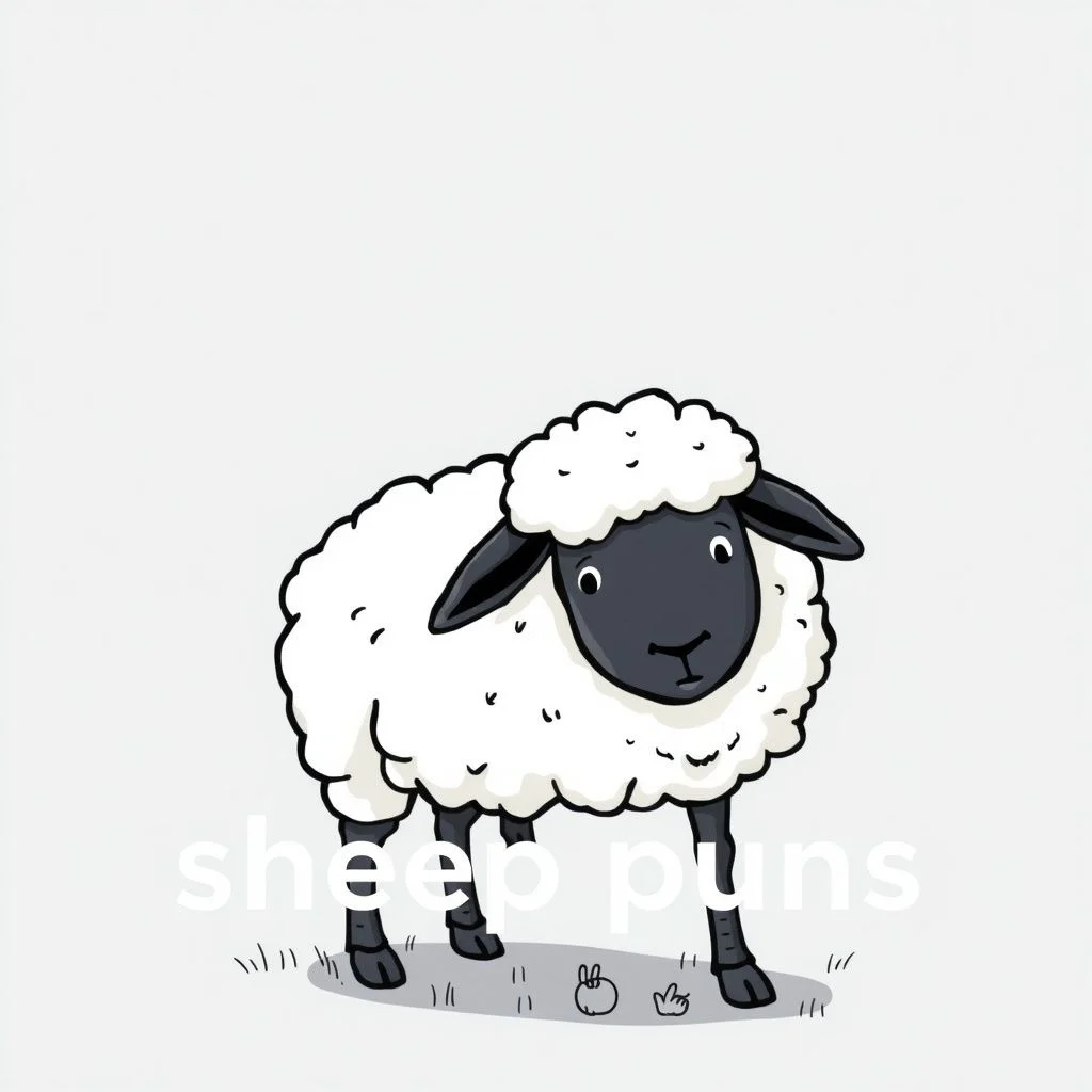 sheep puns illustration