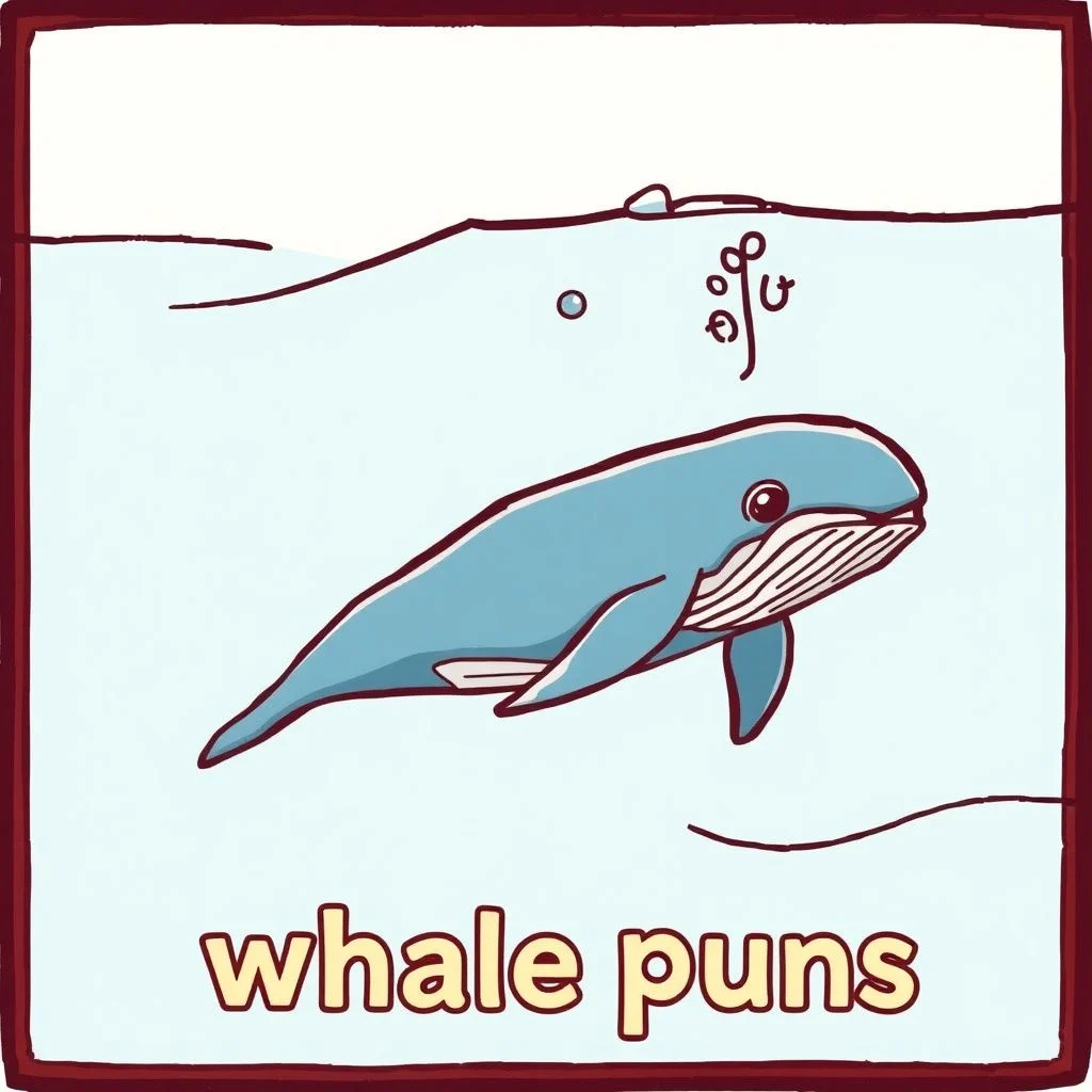 whale puns illustration
