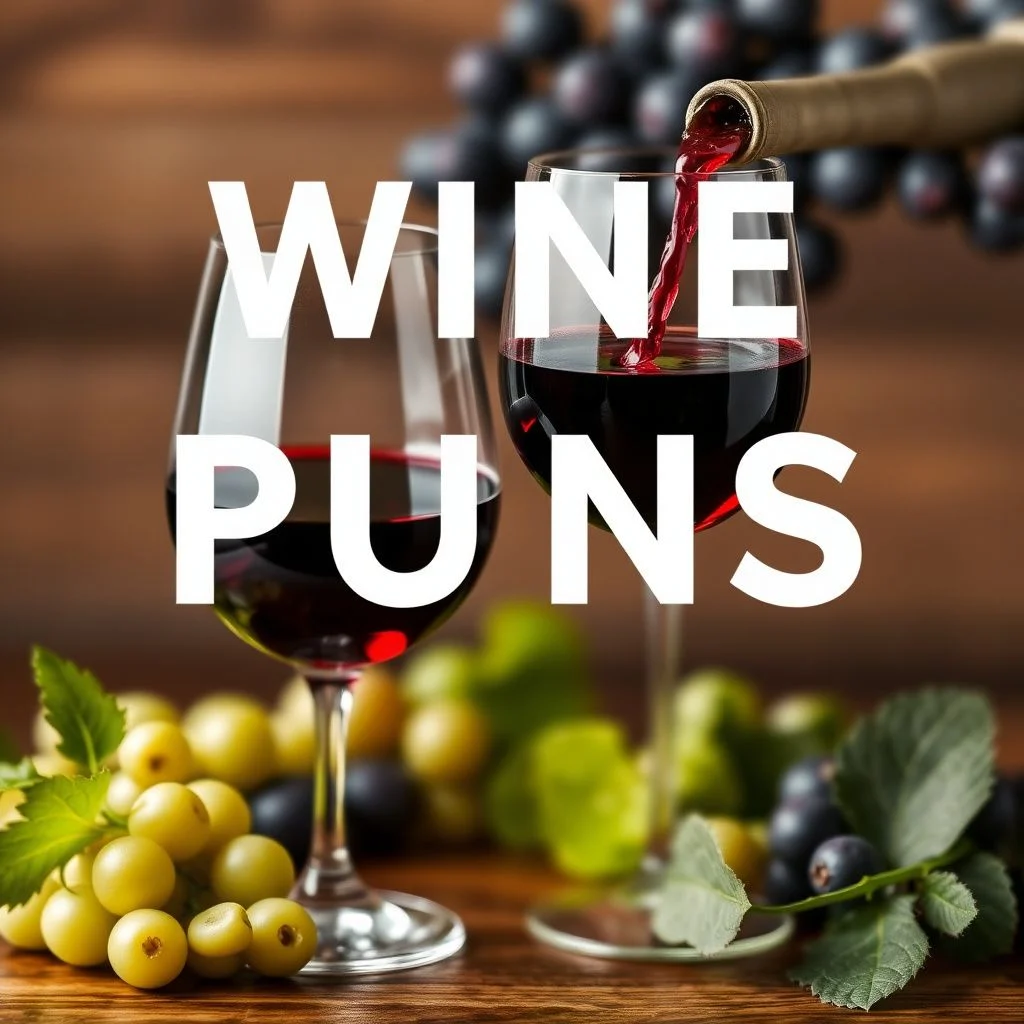 wine puns illustration